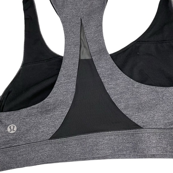 lululemon athletica Invigorate Bra Heathered Black Sz 8 - Picture 8 of 12